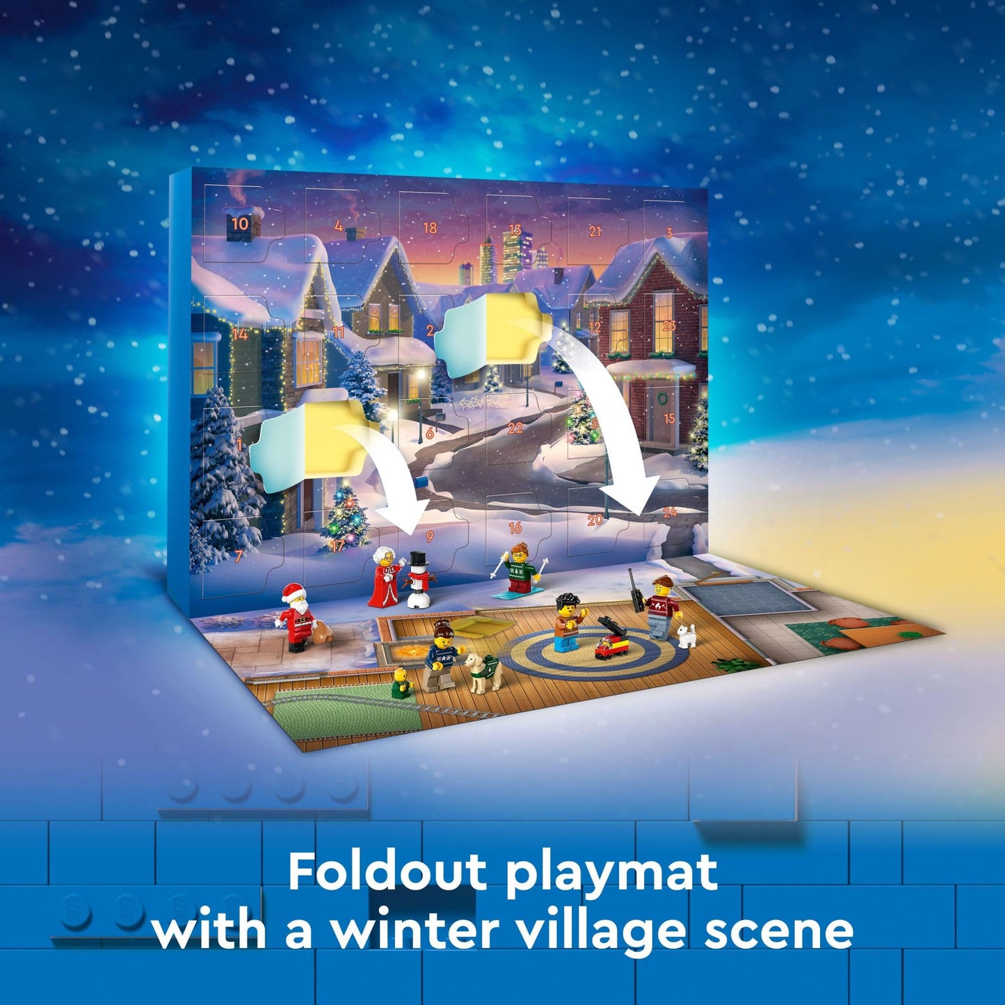 LEGO City 2024 Advent Calendar, Holiday Countdown Gift for Ages 5 and Up, 24 Surprises for Kids, Fun Miniature Christmas Figures with Festive