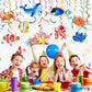 54 Pcs Under The Sea Party Decorations Ceiling Hanging Swirls Ocean Party Decorations Sea Animals Fish Themed Party Supplies Baby Shower Mermaid