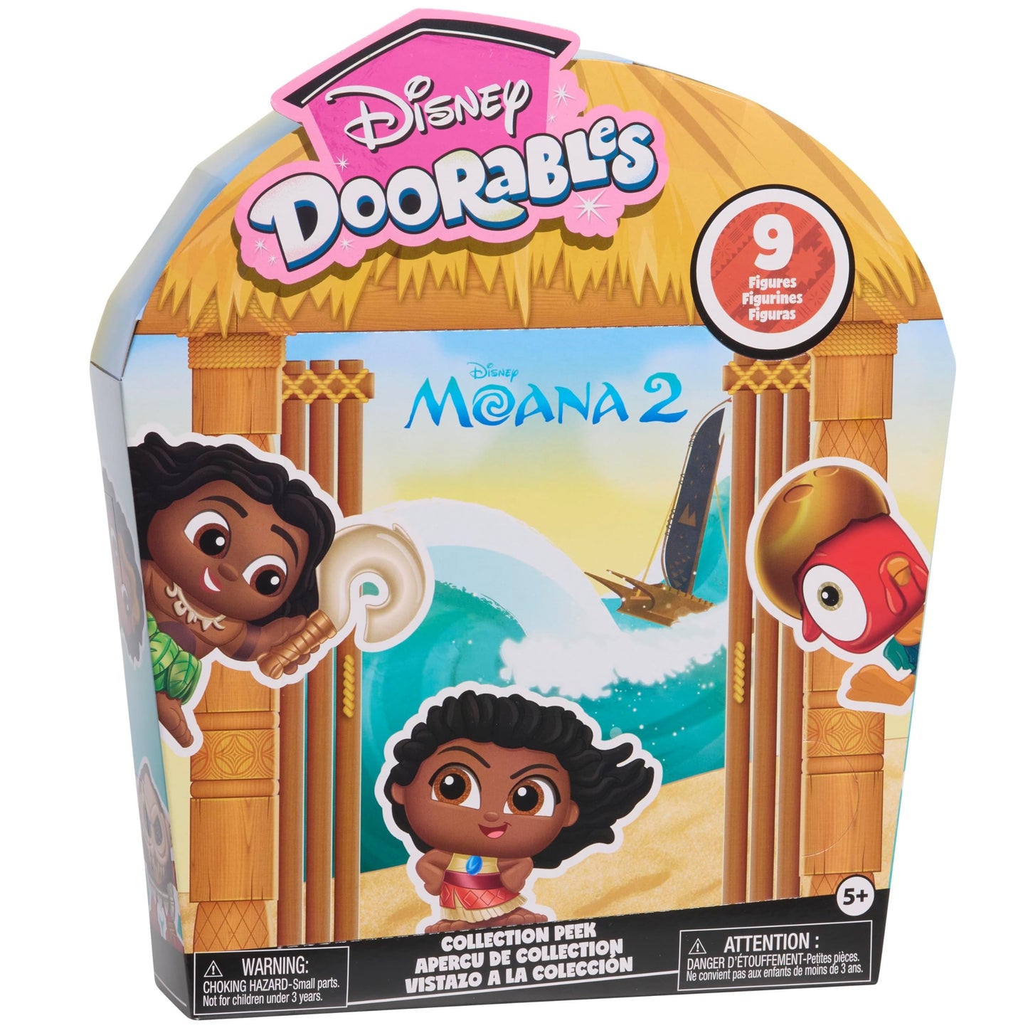 Disney Doorables Moana 2 Collection Peek, Collectible 1.5-inch mini Toy Figures, Kids Toys for Ages 5 Up by Just Play