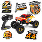NKOK Mean Machines Jackal Rock Crawler; High Flex Suspension System; 4x4 Powerhouse; Dominate Any Terrain
