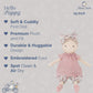 MON AMI My First Doll Poppy, 15-Inch Soft Cuddly Plush Gift for Babies