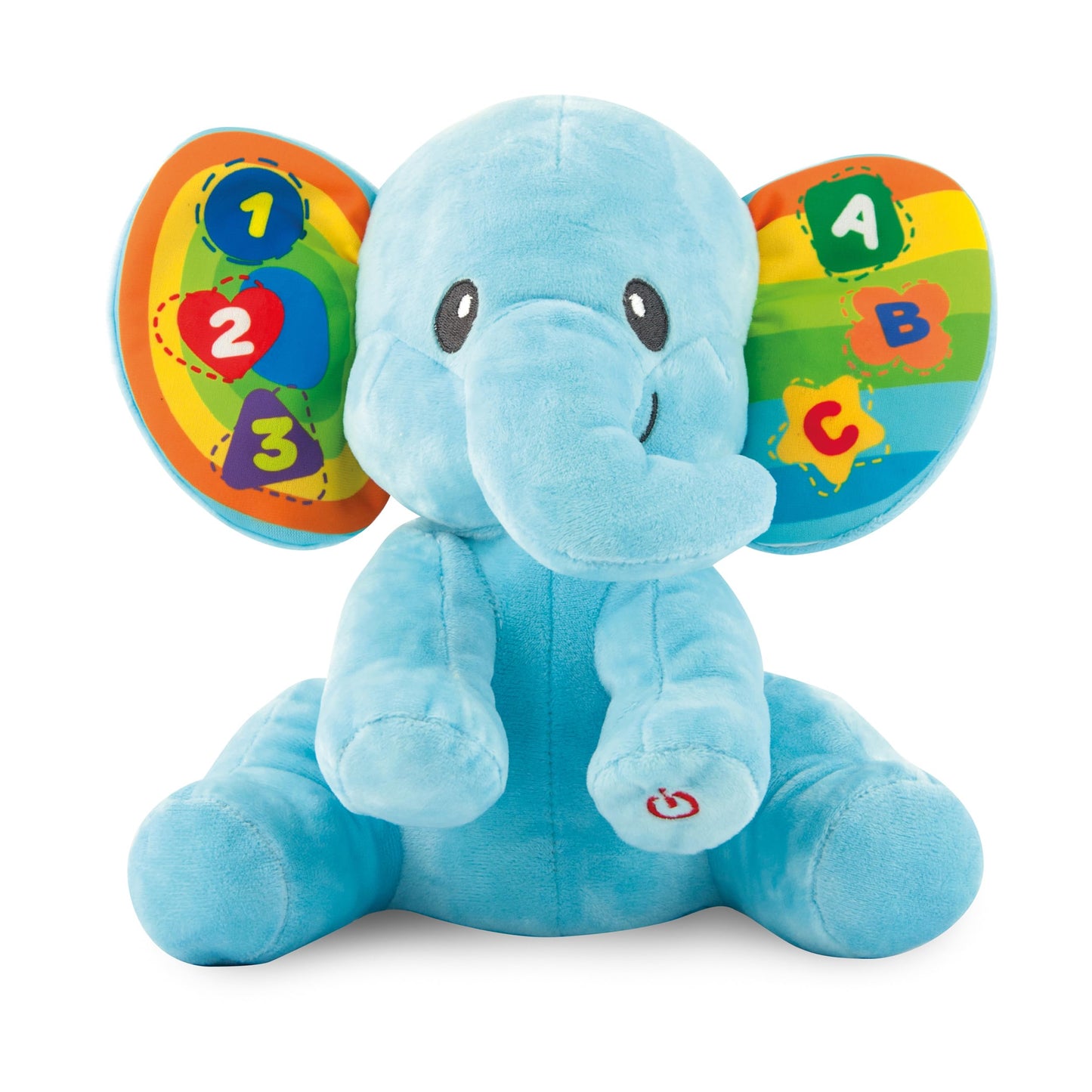 winfun Learn with Me Elephant - Light-Up Musical Plush Toy for Babies, Teaches ABCs, 123s, Shapes & Colors, Interactive Buttons, Moving Head