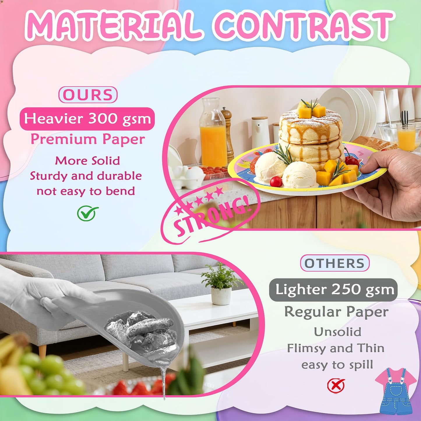 Fufuddz 96 pcs Rachell Cartoon Teacher Party Decorations, English Teacher Paper Party Plates and Napkins for 24 guests, Dinnerware Set for Fans Girls
