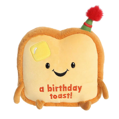 Aurora® Witty JUST Sayin'™ A Birthday Toast™ Stuffed Animal - Expressive Characters for Decorative Charm - Quirky Birthday Gifts for Kids and Adults