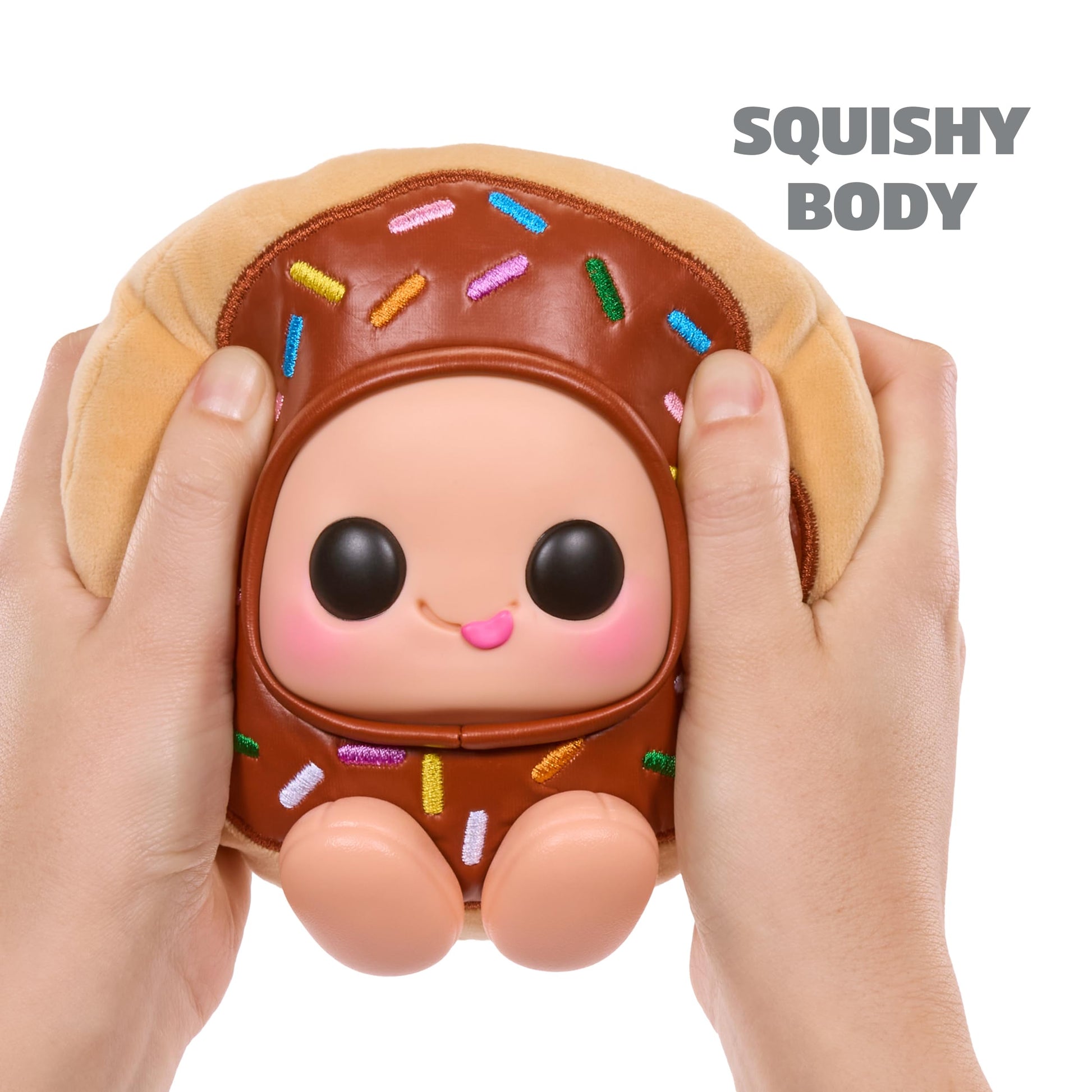 Hyojo Krispy Kreme Doughnuts Series, Blind Box Collectible Plush, Limited Edition Toy Gift for All Ages, 3 to Collect, Chocolate & Strawberry Iced
