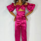 Eledoll Clothes Deluxe Fashion Pack for 11.5 inch Doll Busy Week Boss Lady I Black Jacket Jumpsuit Red Dress Red Purse