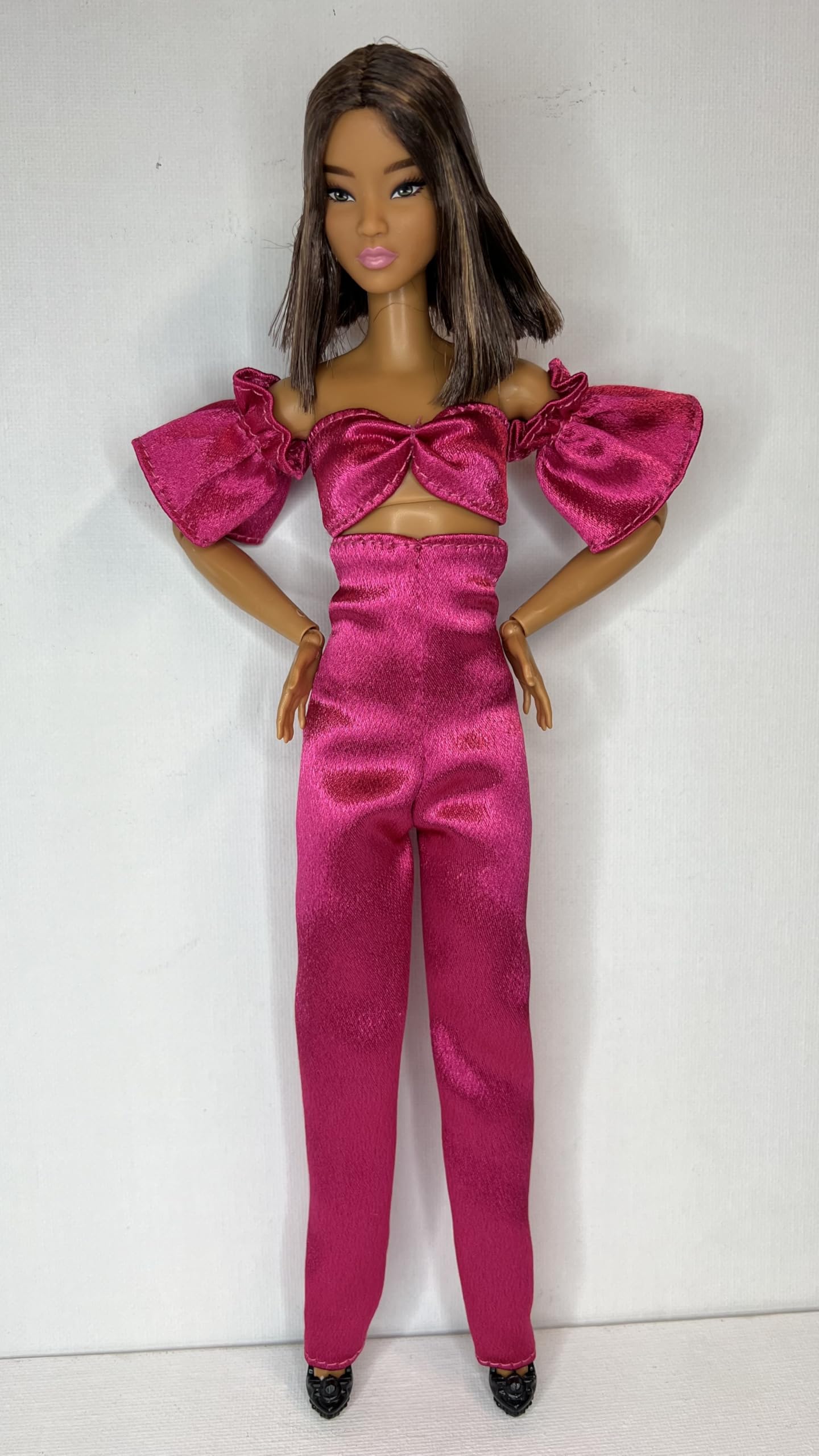 Eledoll Clothes Deluxe Fashion Pack for 11.5 inch Doll Busy Week Boss Lady I Black Jacket Jumpsuit Red Dress Red Purse