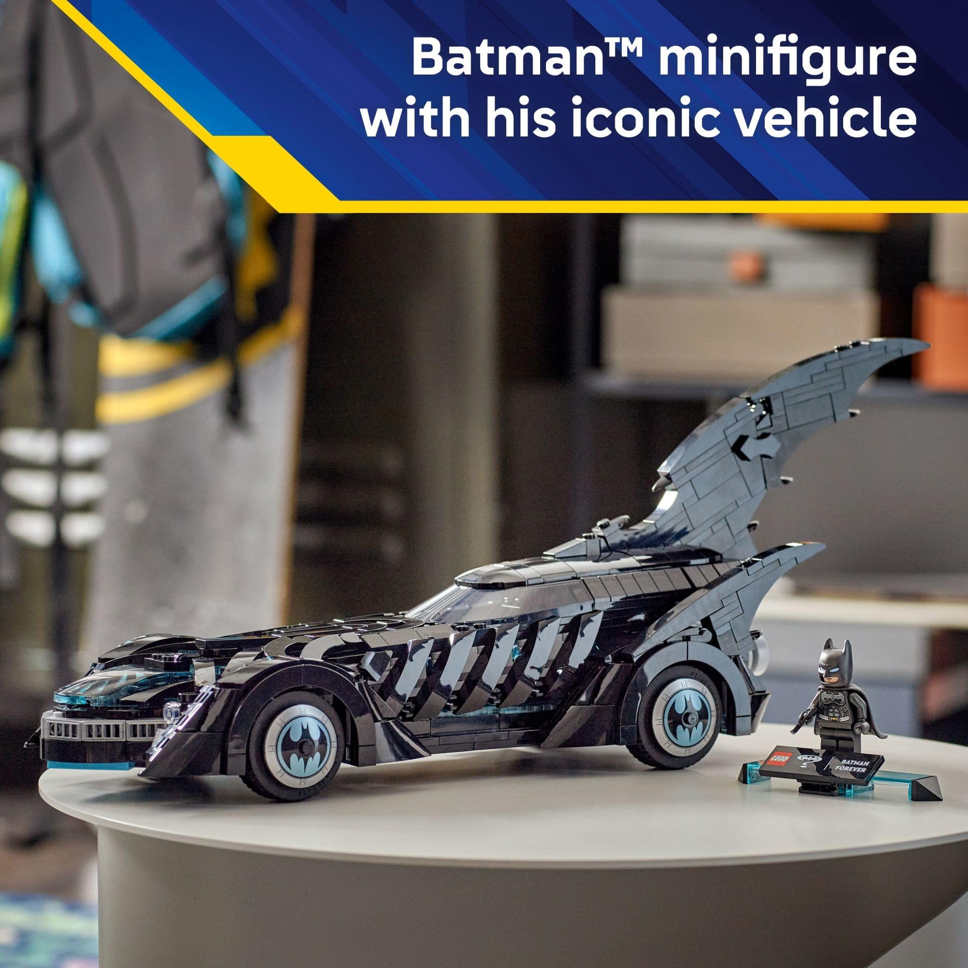 LEGO DC Batman: Batman Forever Batmobile Kids Toy - Building & Learning Toy for Girls & Boys, Ages 12+ - Model Car with Minifigure Included - Gift