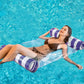 2-Pack Swimming Pool Float, Multi-Purpose Inflatable Pool Hammock (Saddle, Lounge Chair, Drifter), Water Hammock Lounge, (Navy Blue,Pink)