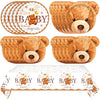 41Pcs Bear Paper Plates Bear Shaped Disposable Cake Plates Tableware