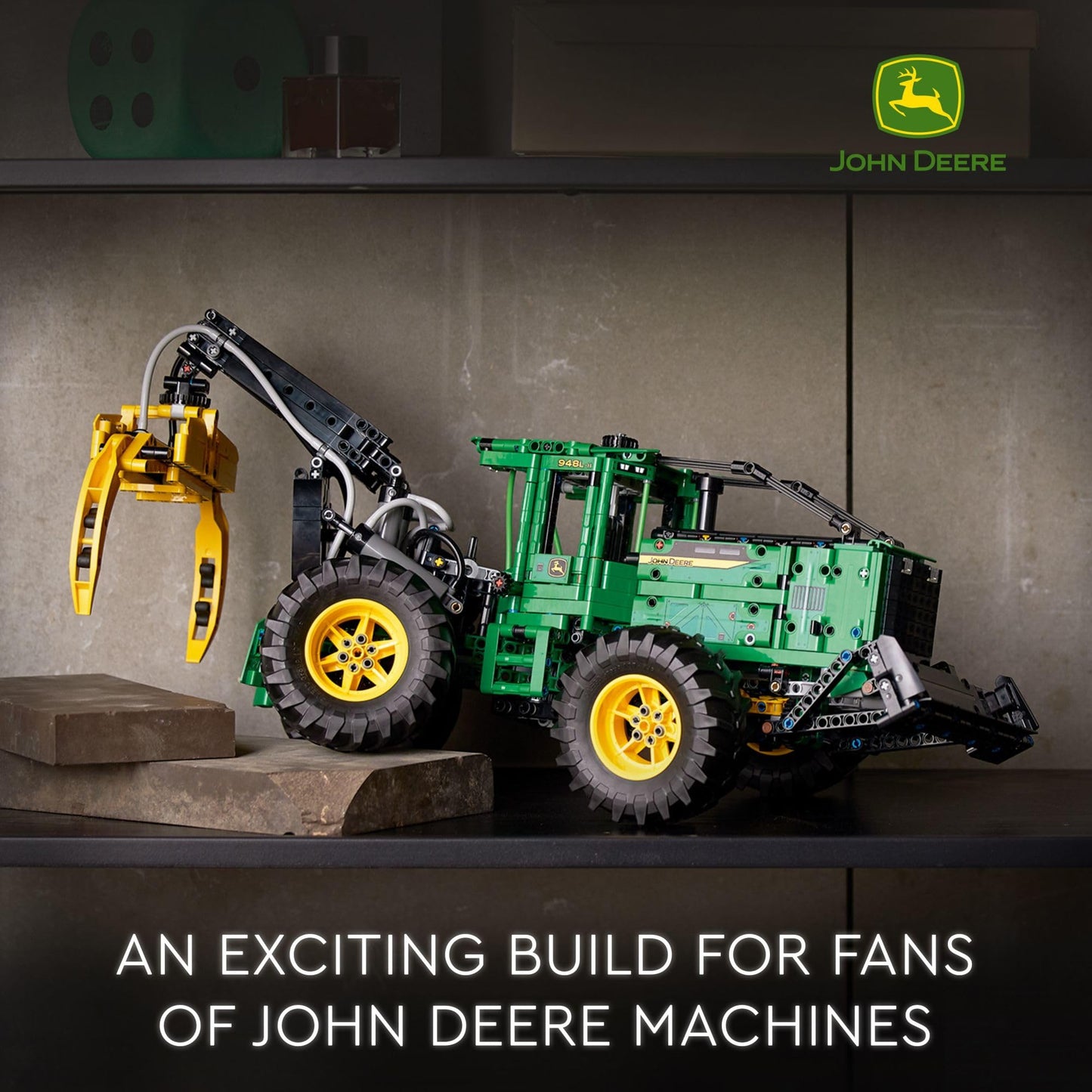 LEGO Technic John Deere 948L-II Skidder 42157 Advanced Tractor Toy Building Kit for Kids Ages 11 and Up, Gift for Kids Who Love Engineering and