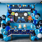 15 PCS Complete Video Game Party Decoration Set 1 Backdrop 1 Tablecloth 13 Latex Balloons and More Perfect for Gamer Party Supplies Boys and Girls