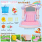 AKEYDIY Pastel Dream Bounce House for Kids 3-10, 161x82x63 inch Water Bounce House w/Slide,Ball Pit/Pool, Pink Bounce House UL Blower &50 Plastic
