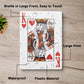 EliteSign Braille Playing Cards for Visually Impaired - Large Print Tactile Poker Cards, 2.4x3.4 Inches, Sturdy Plastic for Blind Adults & Family