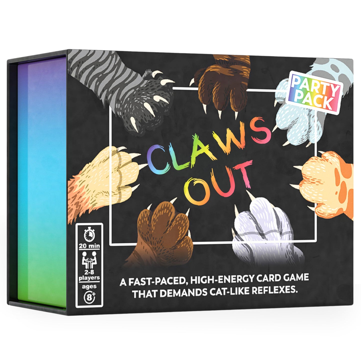 Claws Out Fun Card Game - Hilarious, Fast and Fun Card Game for Adults, Teens and Kids, Wildly Fun Cat Games for Kids and Adults, Cat Themed Gifts