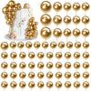 66 PCS Ball Cake Picks Gold 4 Sizes for DIY Baking Decoration Cupcake Toppers and Wedding Anniversary Birthday