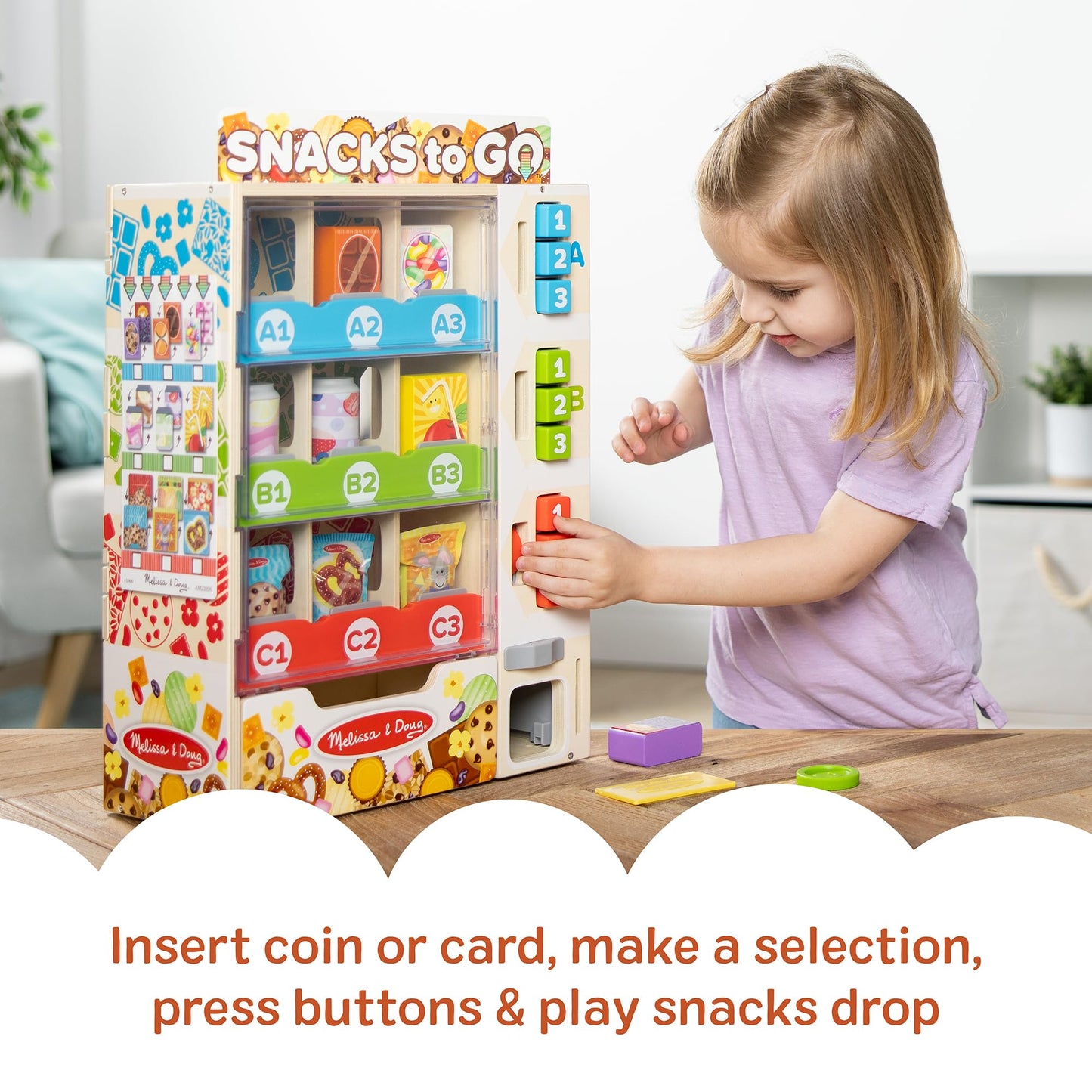 Melissa & Doug Wooden Vending Machine Play Set