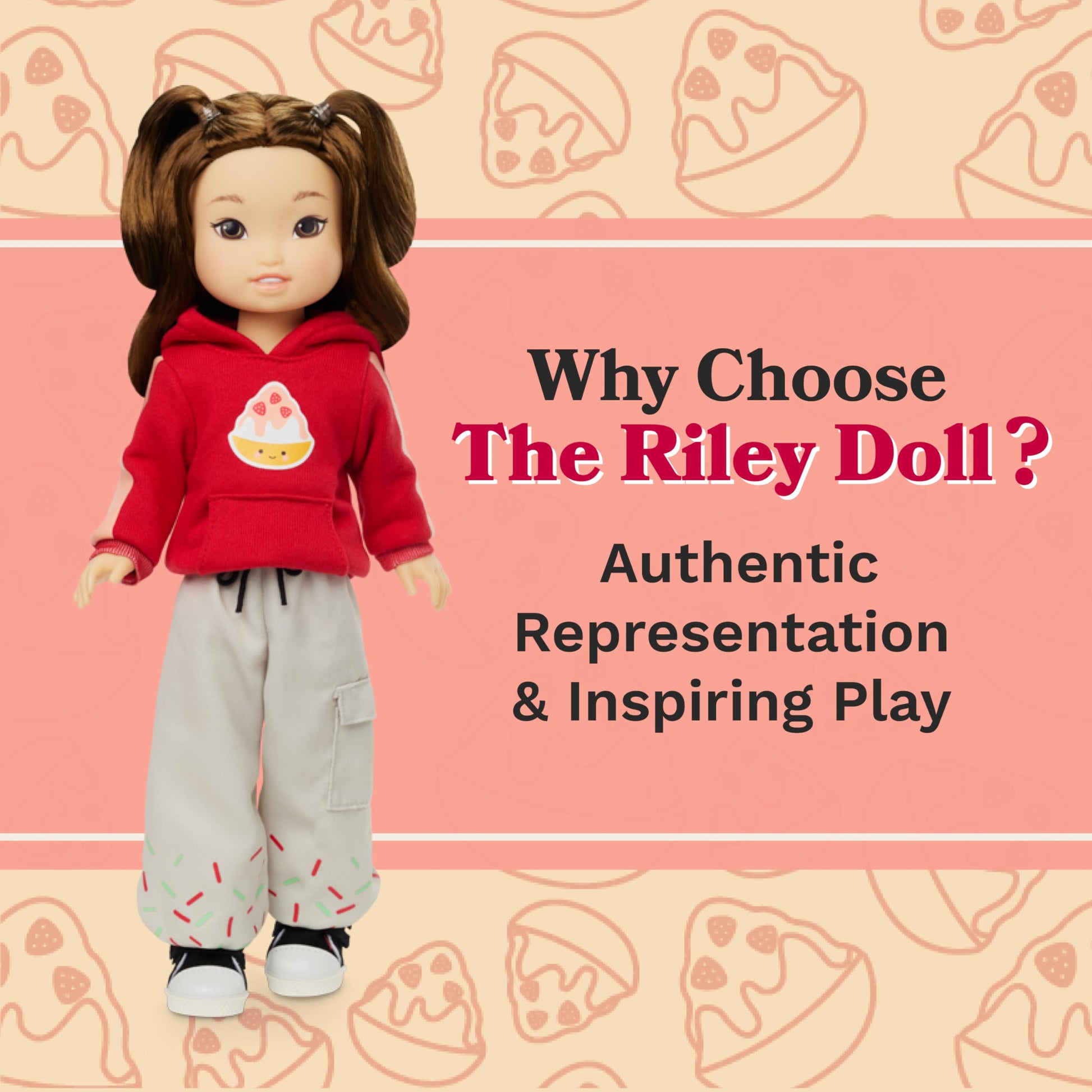 Jilly Bing Riley Mixed Baby Doll - Authentic Asian and Caucasian Multicultural Baby Dolls for Kids, Gifts for Kids Encouraging Imaginative Play and
