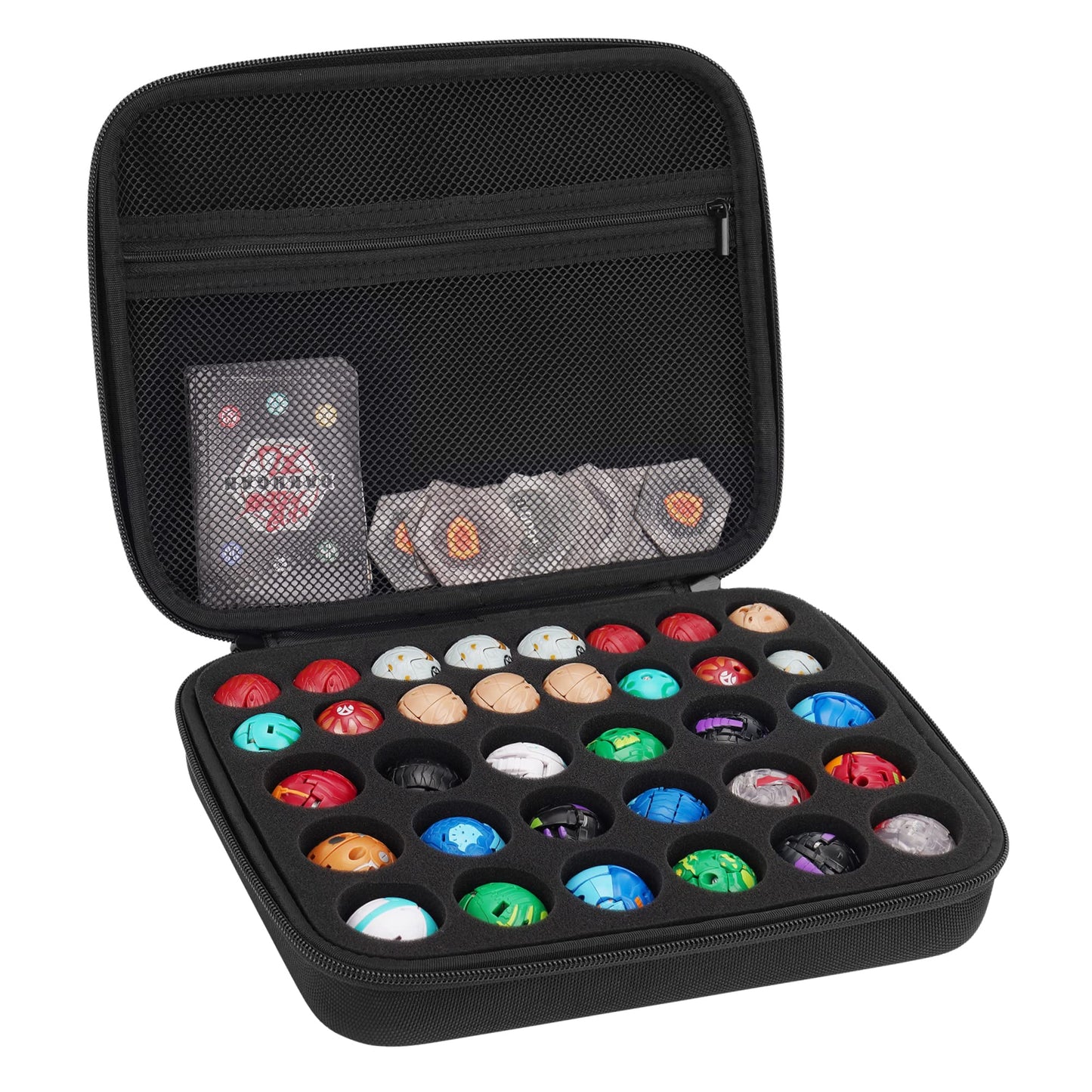 Minahao Toy Storage Box Compatible with Bakugan Battle Planet,BakuCores,Armored Alliance,Geogan Rising,Sponge is Pre-Slotted in Two Sizes,Compatible