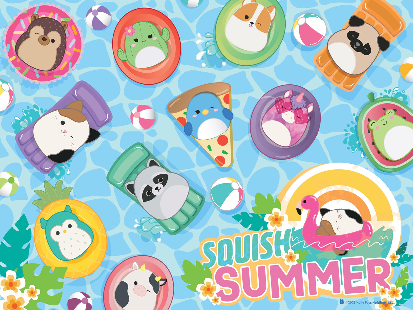 Buffalo Games - Squishmallows - Pool Party - 500 Piece Foil Jigsaw Puzzle