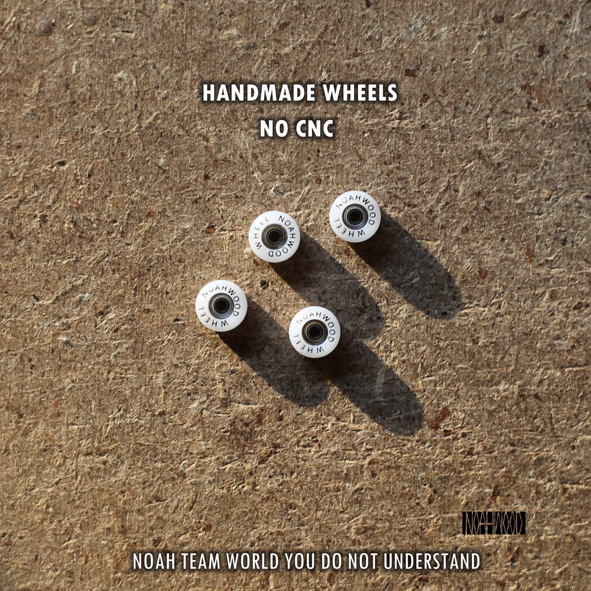 NOAHWOOD Wooden Fingerboard Complete Set (Noah Team 9S Short Nose Short Tail Deck) Hand Mould Made(+34mm Prince Silvery Trucks)(+NW Handmade PRO