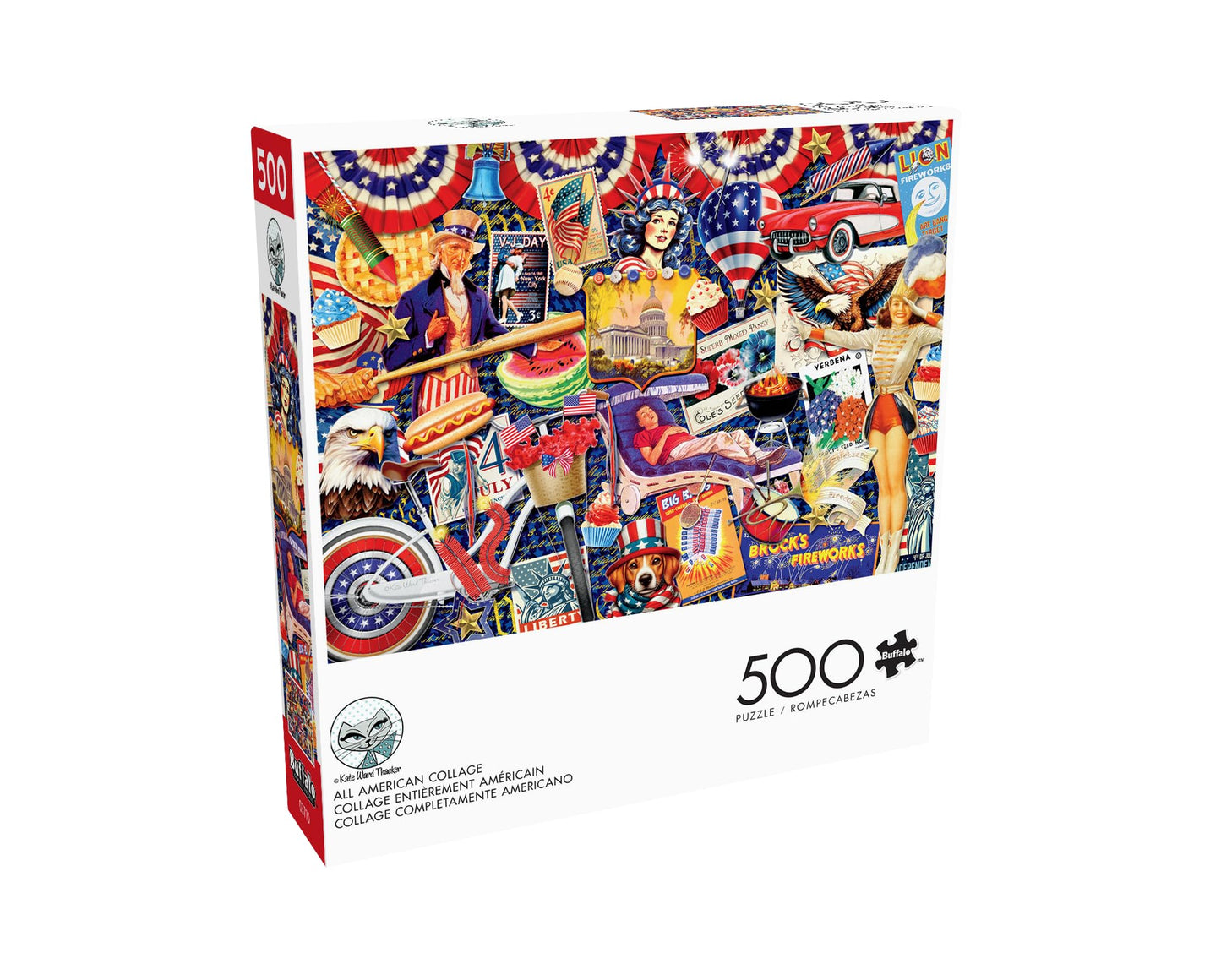 Buffalo Games - All American Collage - 500 Piece Jigsaw Puzzle for Adults