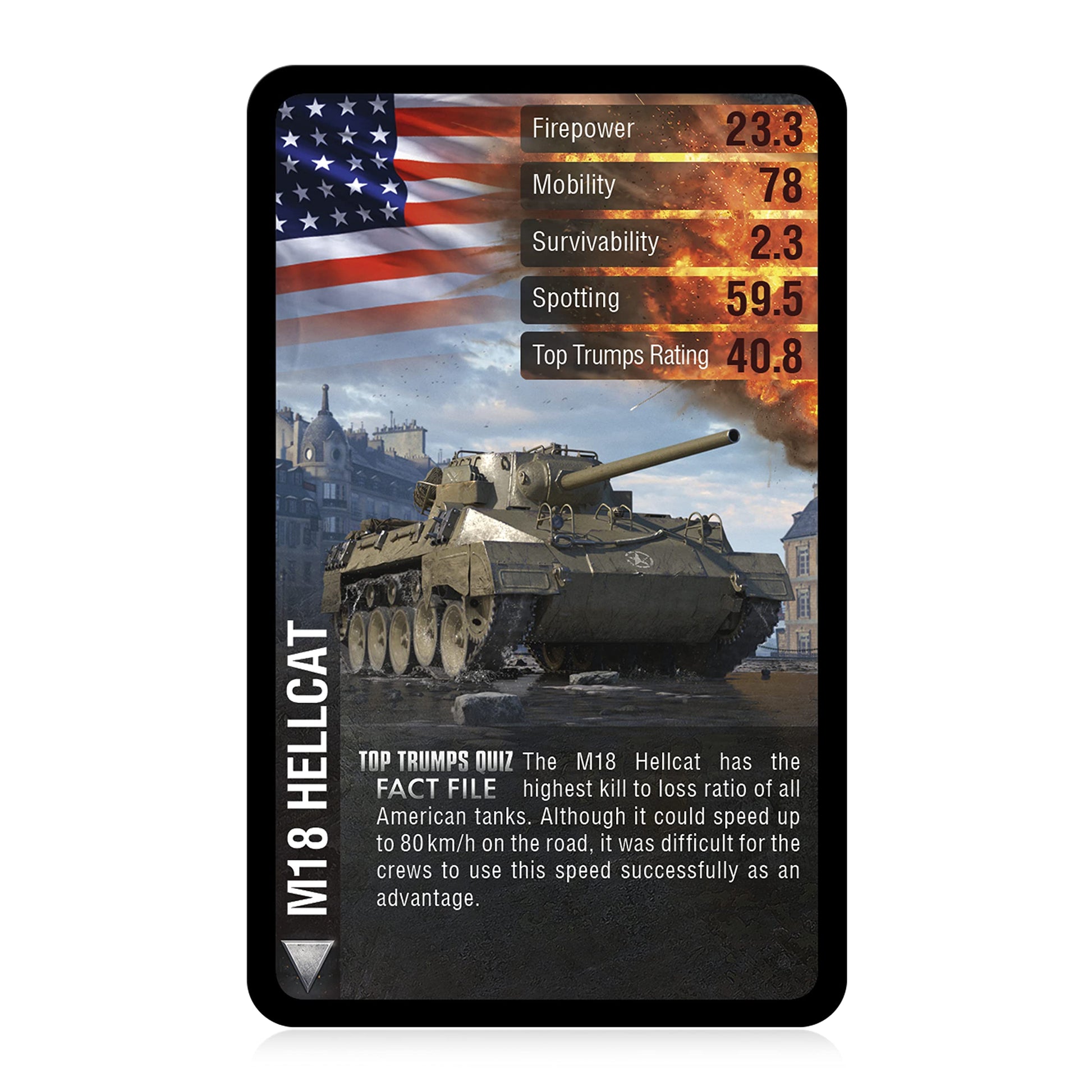 Top Trumps World of Tanks Classic Card Game, Learn about Shermans, Churchills, Tigers and T-34s in this educational pack, gift and toy for boys