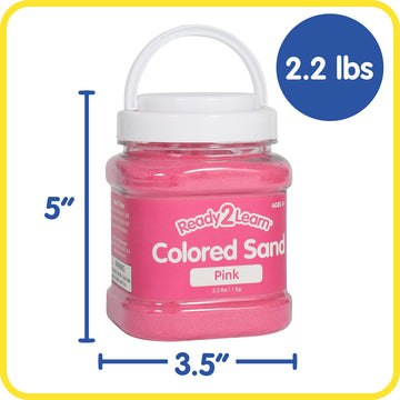 READY 2 LEARN Colored Sand - Pink - 2.2 lbs - Play Sand for Kids - Perfect for Arts and Crafts, Sensory Bins, Wedding Decorations and Vase Filler