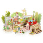 Tender Leaf Toys - Greenhouse Garden Set - 28 Pcs Natural Gardening Miniature Pretend Play Set, Wooden Harvest Farm Toys - Inspires Endless