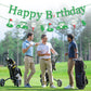 Golf Happy Birthday Banner - Green Glitter Birthday Decorations Happy Sign Party Decorations Party Decor Supplies for Women Boys Girls