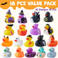 JOYIN 18 PCS Halloween Rubber Ducks, Halloween Ducks for Halloween Goodie Bag Fillers, Rubber Duckies Baby Bath Toys for Halloween Party Favors