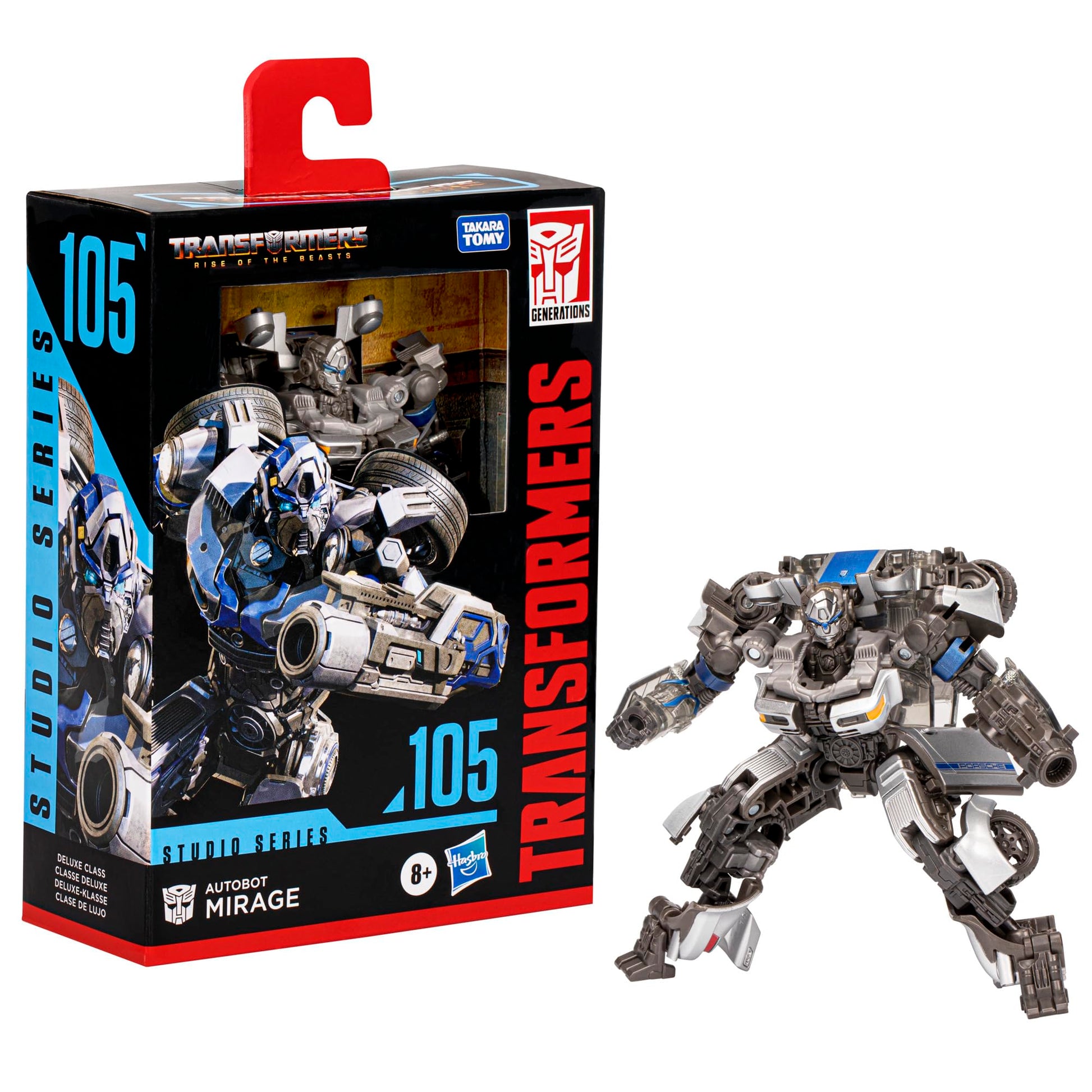 Transformers Toys Studio Series Deluxe Rise of the Beasts 105 Autobot Mirage Toy, 4.5-Inch, Action Figure for Boys and Girls Ages 8 and Up