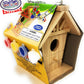 Matty's Toy Stop Paint Your Own Small Wooden Birdhouses (Includes Paints & Brushes) Gift Set Bundle - 3 Pack