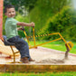 The Big Dig Sandbox Digger Excavator Ride On Crane, Safety Vest & Helmet Bundle Outdoor Pretend Play Construction Toy with 360 Degree Rotating Boom