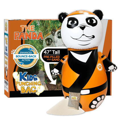 INFLATABLE DUDES Panda Toy 47" - Kids Punching Bag | Sand-Base
