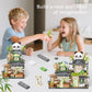 EasyAgo Creative Brick Box Street View-Cute Panda Mini Building Toy Animals Interactive for Kids, Simulation Architecture Toy for Girls and Boys Ages