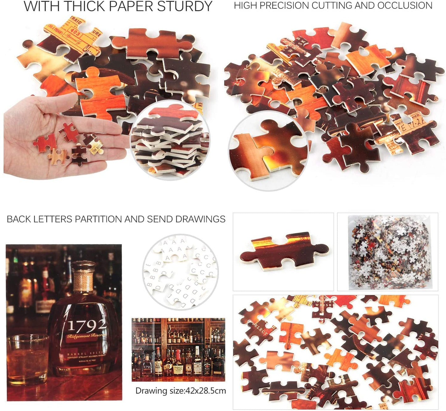 yoofun Adult Puzzles, Whiskey Puzzles for Adults - 1000 Piece Jigsaw