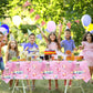 2 Pcs Outer Space Girls Birthday Party Tablecloth 54'' x 108'' Space Table Covers for Astronauts Theme Girls Baby Shower 1st 2nd 3rd 4th 5th Birthday