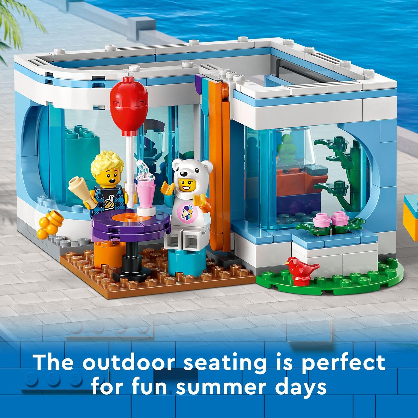 LEGO City Ice-Cream Shop 60363 Building Toy Set, Includes a Cargo Bike, 3 Minifigures and Lots of Fun Features and Accessories for Imaginative Role