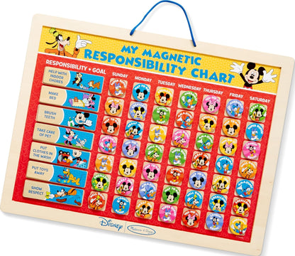 Melissa & Doug Disney Mickey Mouse Clubhouse My Magnetic Responsibility Chart - Toddler Routine, Kids Reward Board, Reward Chart for Toddlers and Kids