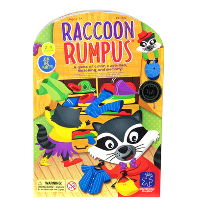 Educational Insights Raccoon Rumpus - Color Matching Game for Kids, 2-in-1 Memory Matching Games for Toddlers 3-5, Skill-Building Preschool Games