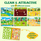CREATIVETREES Jelly Sticker Book for Kids 3-6 Years, Reusable Large Sticker Book for Toddlers, Easy to Clean Waterproof, Road Activity for Kids