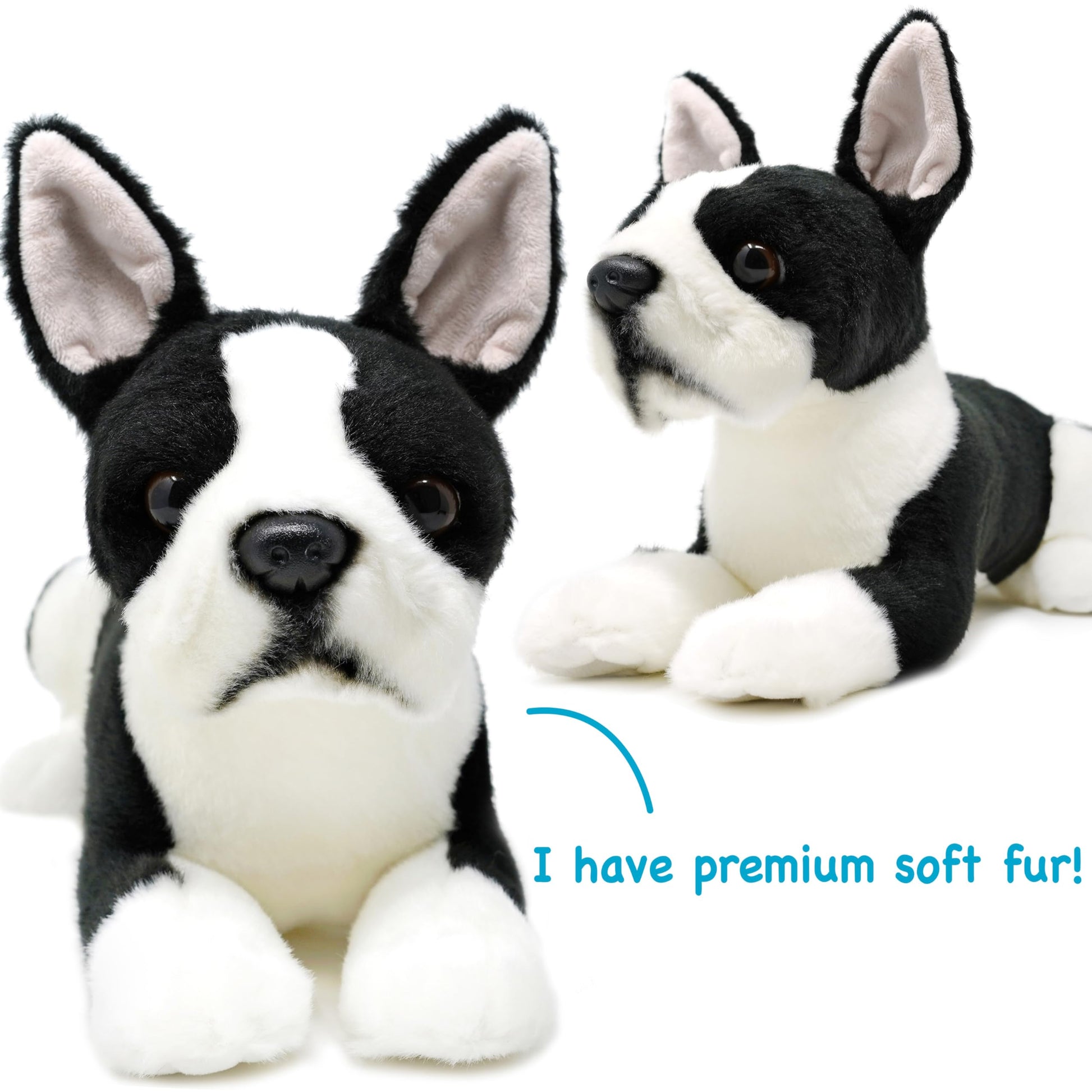 TigerHart Baxter The Boston Terrier - 12 Inch Stuffed Animal Plush Dog