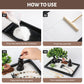 Zen Garden Kit for Desk Decor - Premium Beautiful Japanese Mini Sand Box Set Home, Office with Black Wooden Tray, White Sand, Rake Tools Desktop