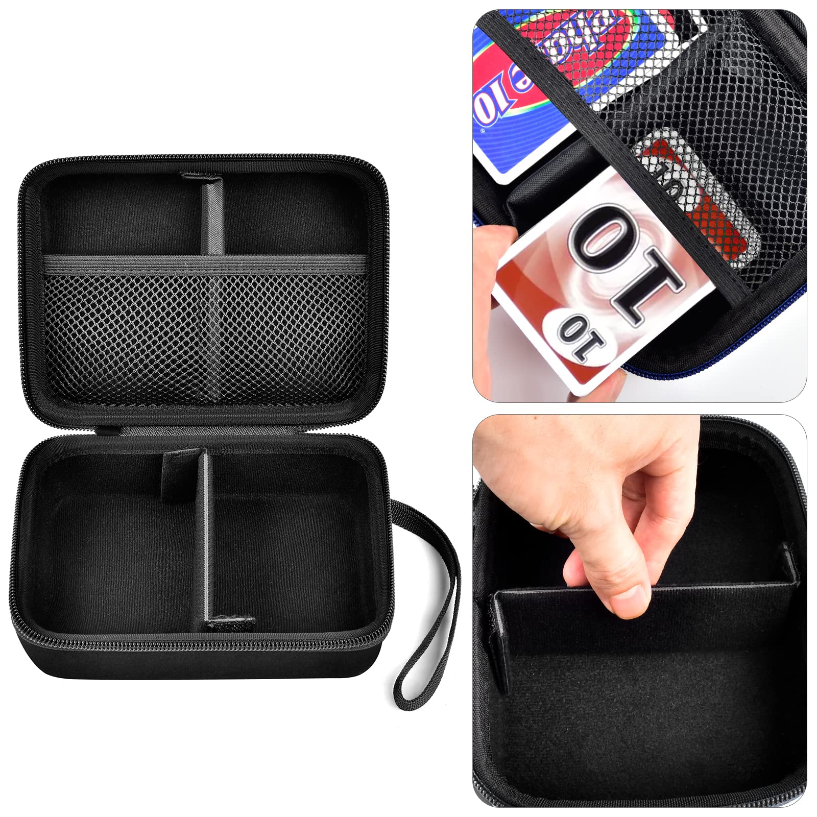 Comecase Cards Holder Case Compatible with PM TCG Cards/for SKYJO/for Five Crowns/for UNO/for Phase 10 Playing Cards, Card Game Storage Organizer