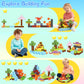 158PCS Magnetic Blocks- 1Inch Magnetic Cubes 3D Dinosaur World for Kids STEM Construction Toys - Learning Educational Magnetic Building Blocks