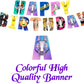 Gaming Birthday Decoration Supplies, Video Game Banner, Tablecloth, Balloons, Toppers