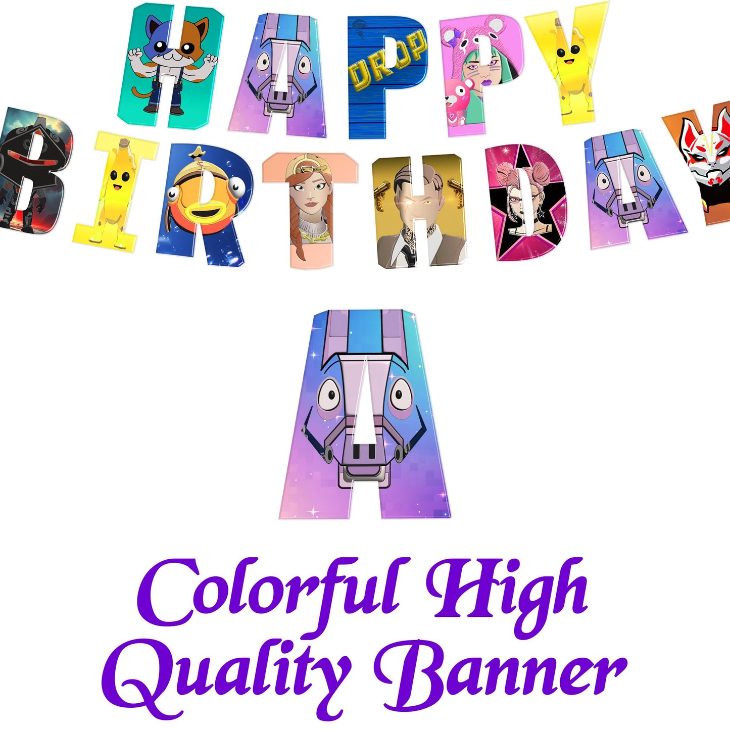 Gaming Birthday Decoration Supplies, Video Game Banner, Tablecloth, Balloons, Toppers
