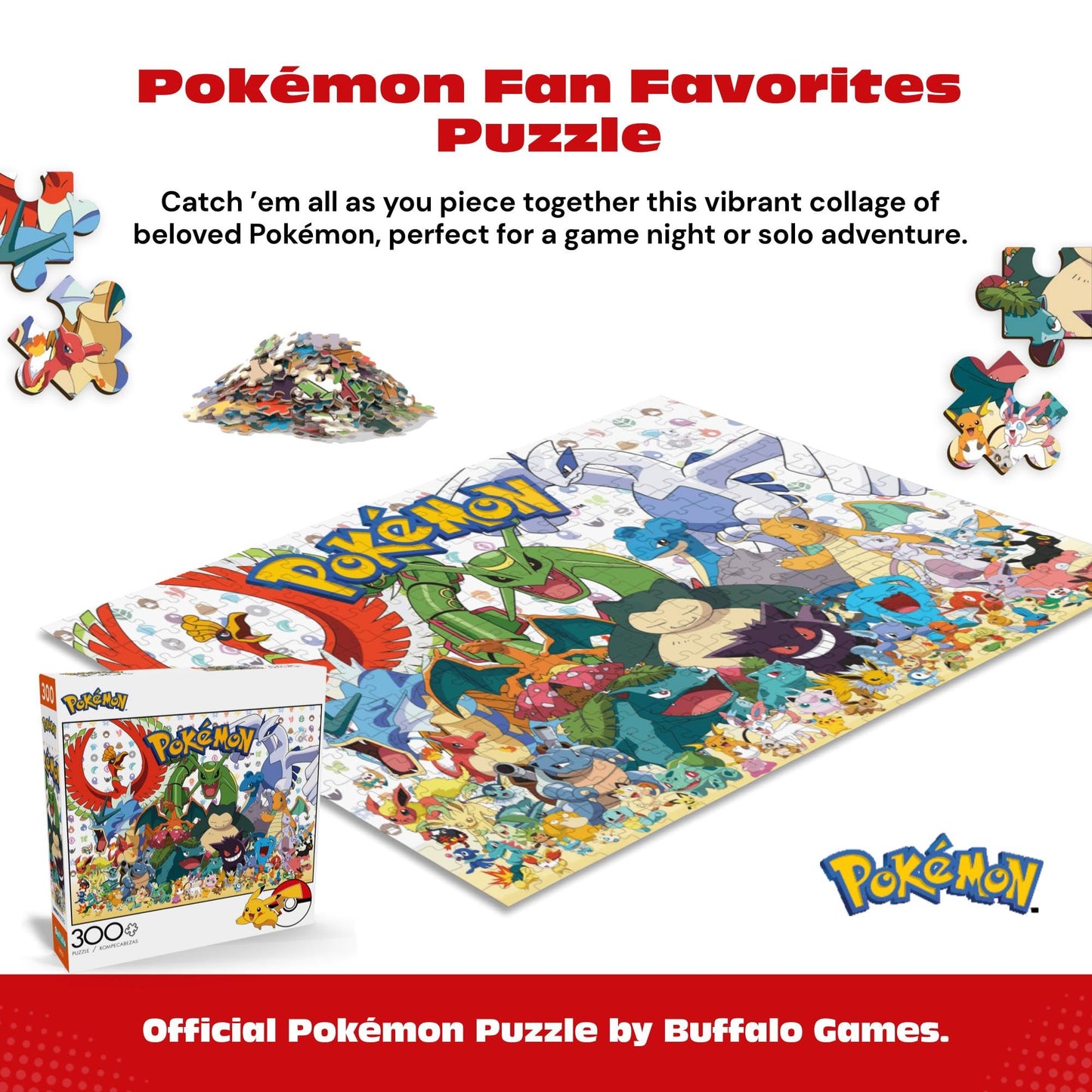 Buffalo Games - Pokémon Fan Favorites - 300 Piece Jigsaw Puzzle for Adults