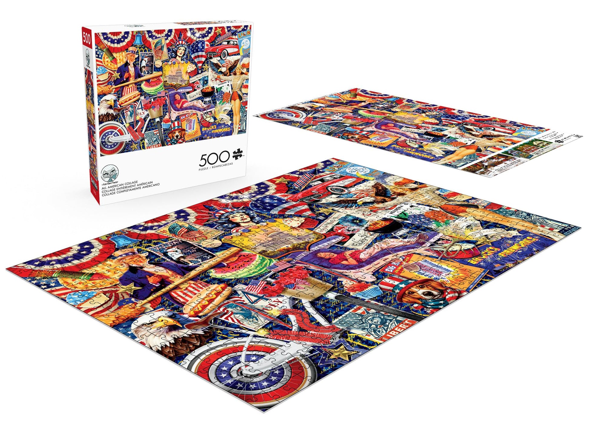 Buffalo Games - All American Collage - 500 Piece Jigsaw Puzzle for Adults